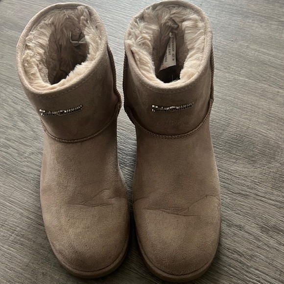 Juicy couture snow boots booties uggs JC tan fur - Picture 1 of 8